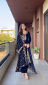 Velvet Sequence Embroidery Work 3-Piece Winter Collection Suit Set with Pant and Dupatta