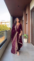 Velvet Sequence Embroidery Work 3-Piece Winter Collection Suit Set with Pant and Dupatta