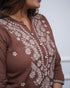 Yeman Brown Embroidered CO-ORD SET