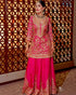 Heavy Chinon Silk Sharara Set with Codding Sequin Embroidery Set