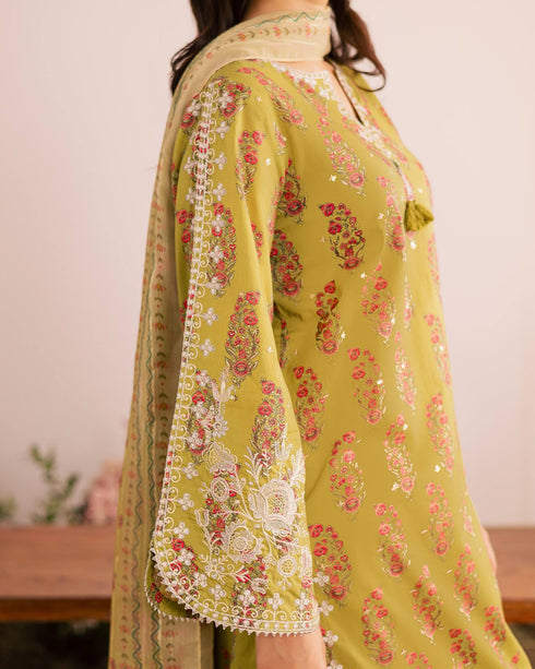 Spring Blossom Elegance Printed Farsi Salwar Suit