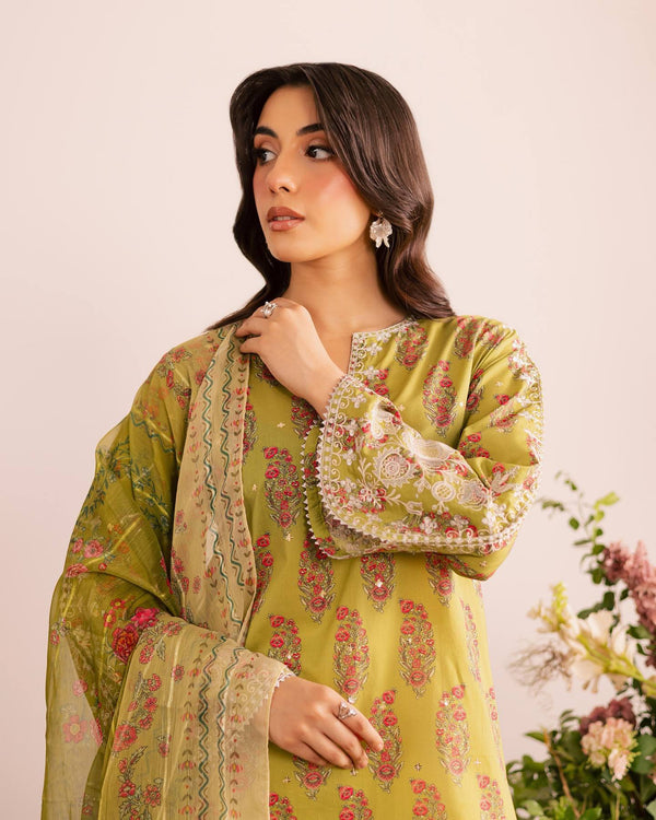 Spring Blossom Elegance Printed Farsi Salwar Suit