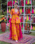 Rangrez Radiance Festive Tie-Dye Ensemble Top Plazzo,Set With Dupatta