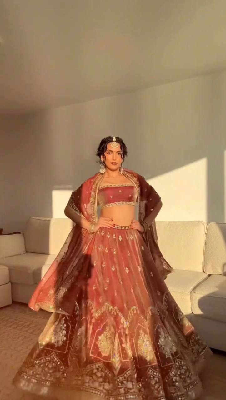 Krishma Sparkle Silk Lehenga Set