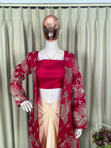 Designer 3 Piece Koti Blouse Skirt Set with Cording Sequin Embroidery | Party & Wedding Wear