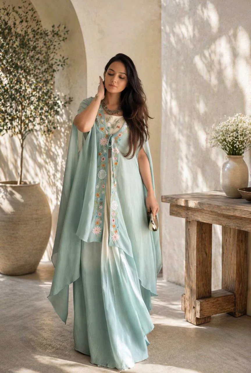 Mehera Embroidered Shrug Lehenga Set