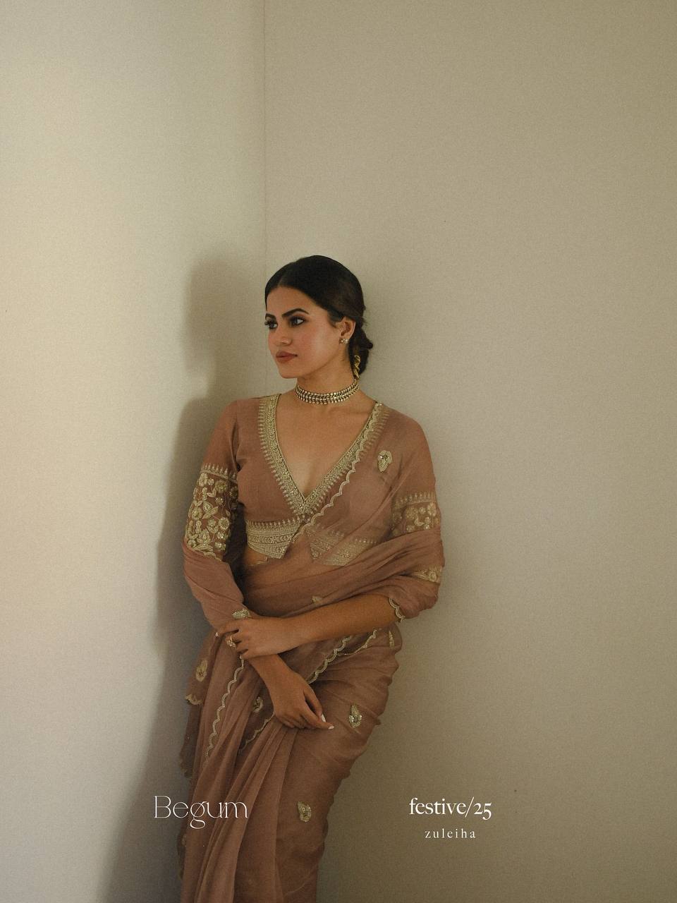 Trendsetter Pure Organza Ensemble with Embroidered Blouse