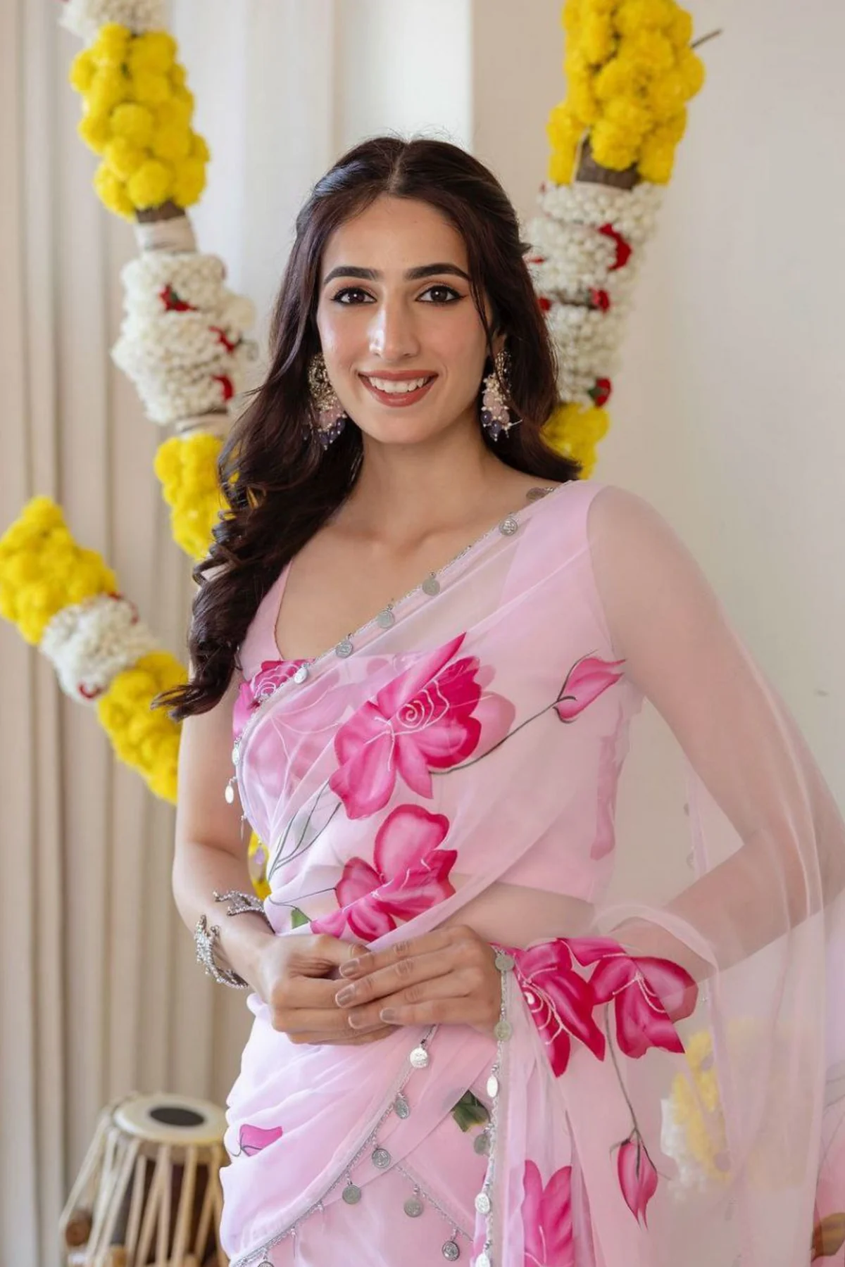 Lehenga Saree with Ruffle Work & Digital Print | Designer Party Wear