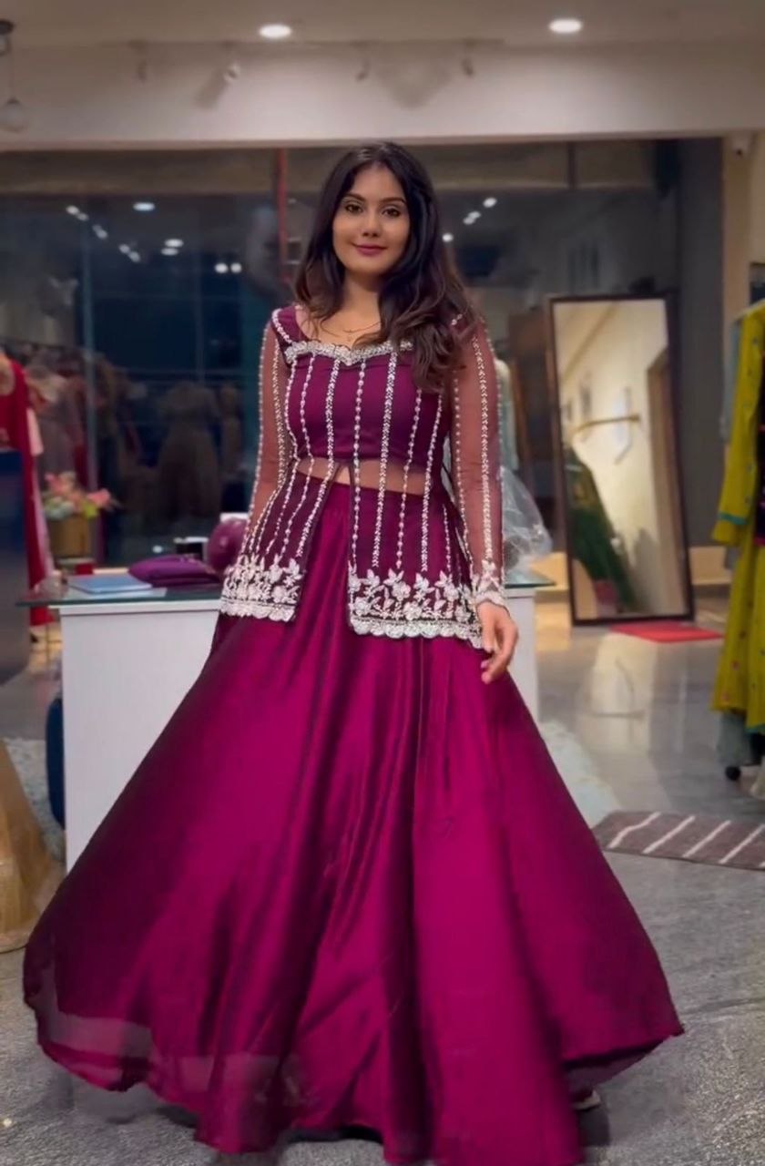 Noor Rangoli Embellished Koti Lehenga Set